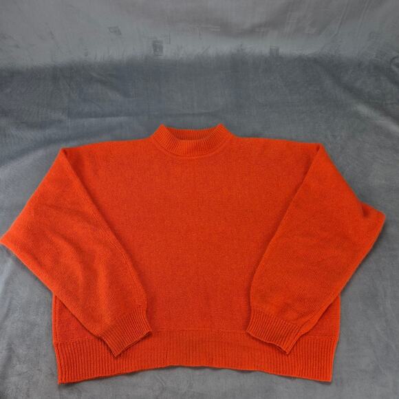 Vintage Rafaella Womens Angora Rabbit Hair And Lambs Wool Orange Sweater XL - Picture 8 of 8